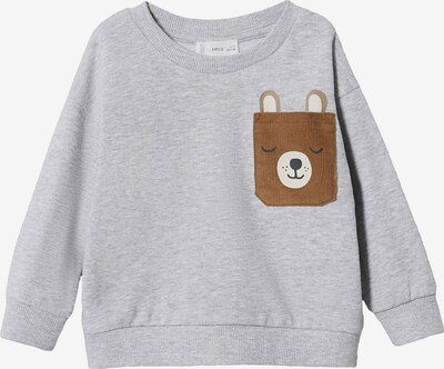 MANGO KIDS Sweatshirt in de kleur Bruin / Grijs gemêleerd / Wit, Productweergave