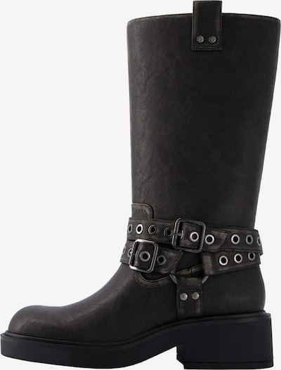 Bershka Boot in Black / Silver, Item view