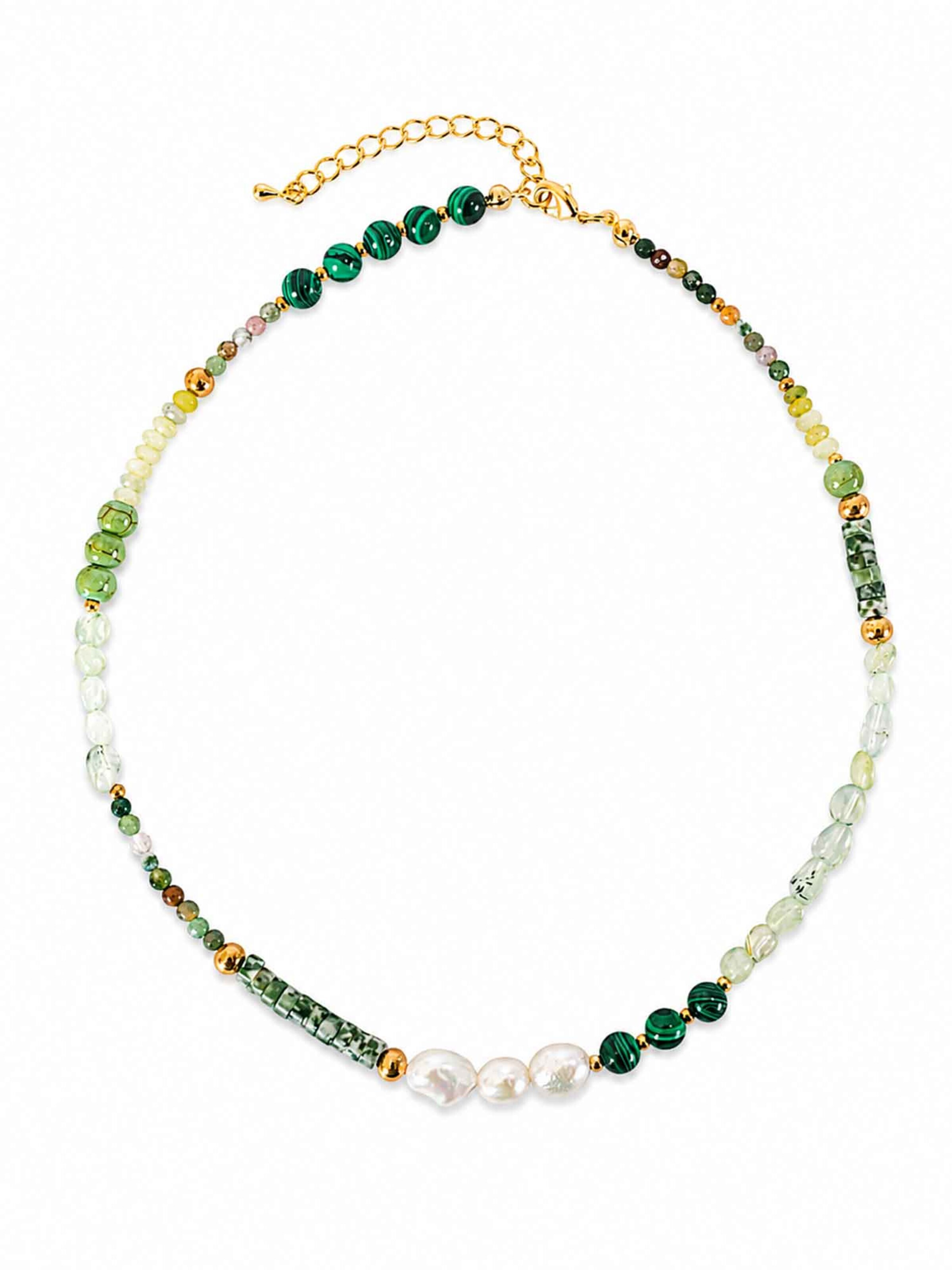RteRme Řetízek 'Elira Necklace' – zelená: přední strana