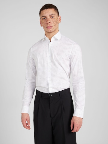 Calvin Klein Slim fit Πουκάμισο σε λευκό: μπροστά