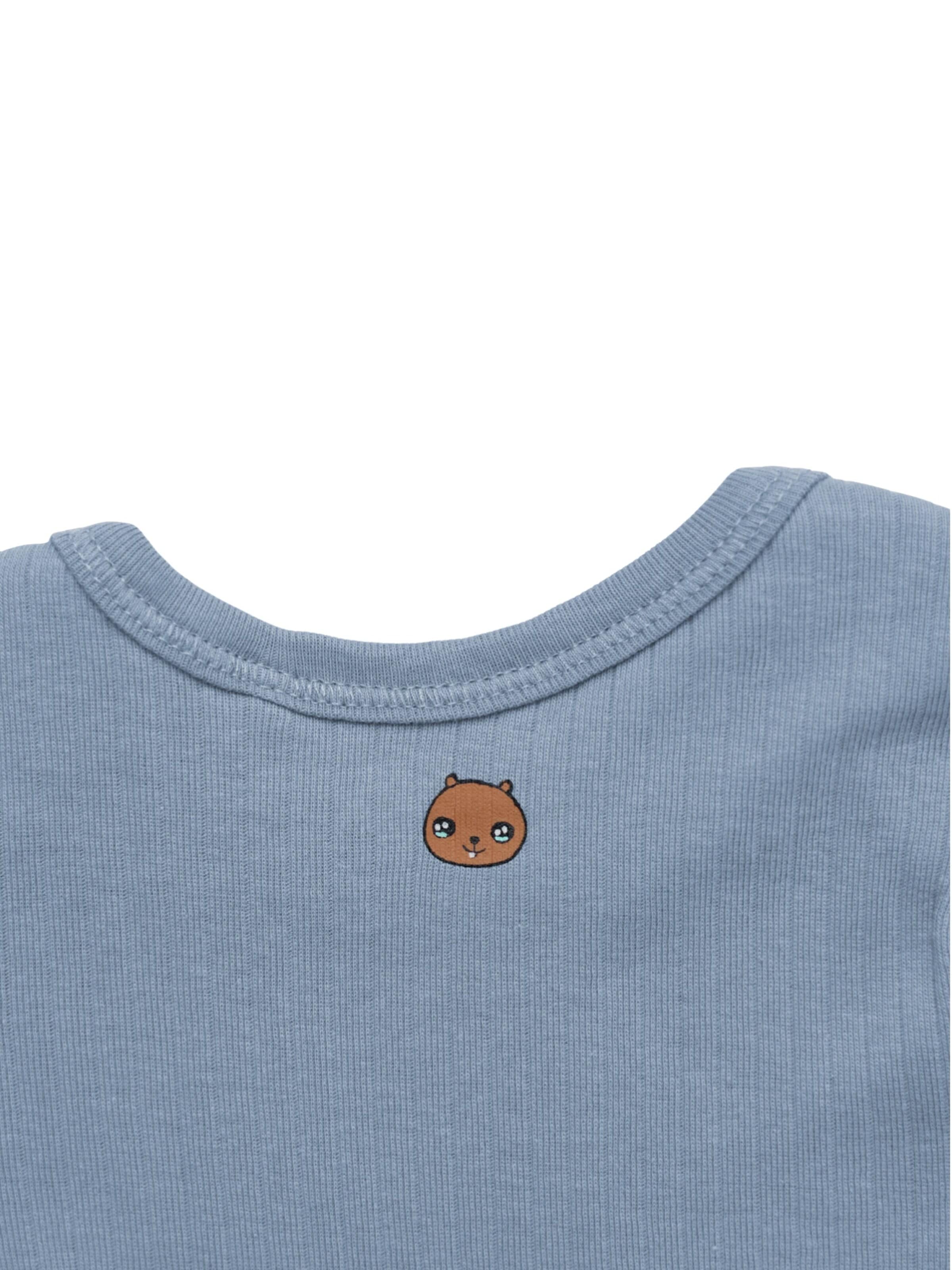 BergBiber Romper/bodysuit 'Langarm Body AVA (mitwachsend)' in Blue