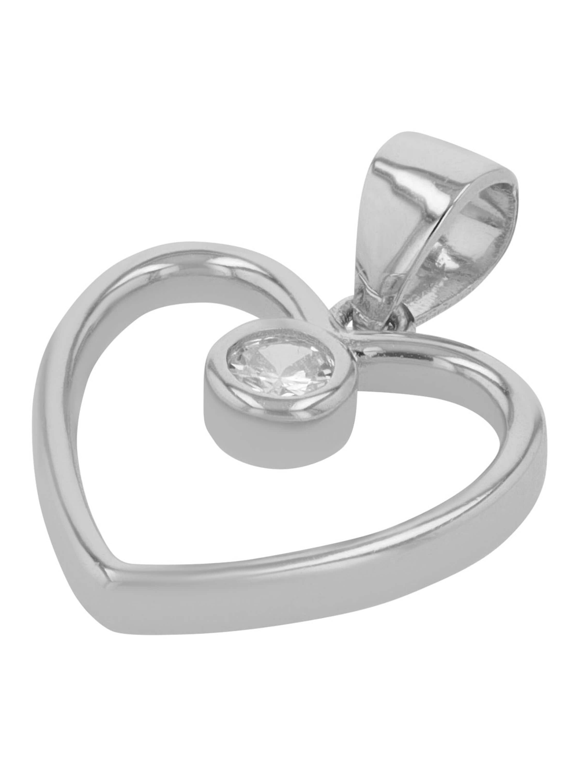 Akzent Pendant '"Dilsa" aus 925 Sterlingsilber, rhodiniert, langlebig' in Silver: front