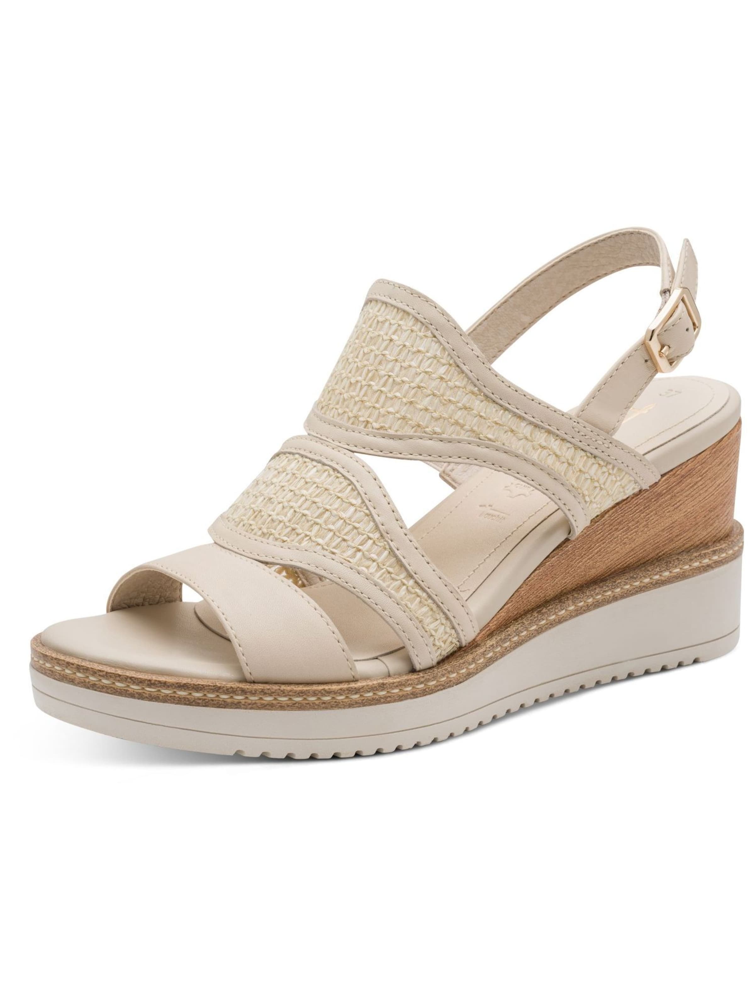 Tamaris Sandaal in Beige: voorkant