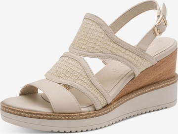 Sandales Tamaris en beige : devant