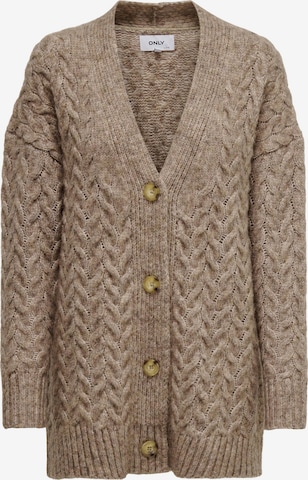 Cardigan 'Trudy' ONLY en marron : devant