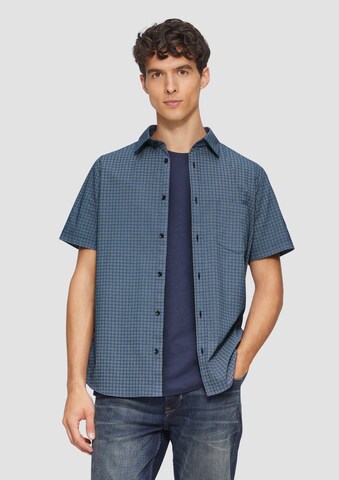 s.Oliver Slim fit Overhemd in Blauw: voorkant