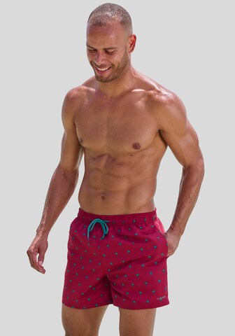 s.Oliver Board Shorts in Red: front