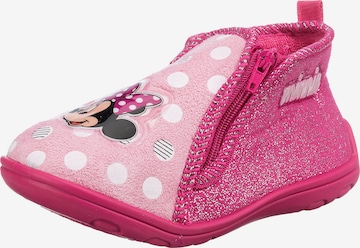 Disney Minnie Mouse Slippers in Pink: front