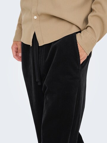 Loosefit Pantaloni 'ONSFADE' di Only & Sons in nero
