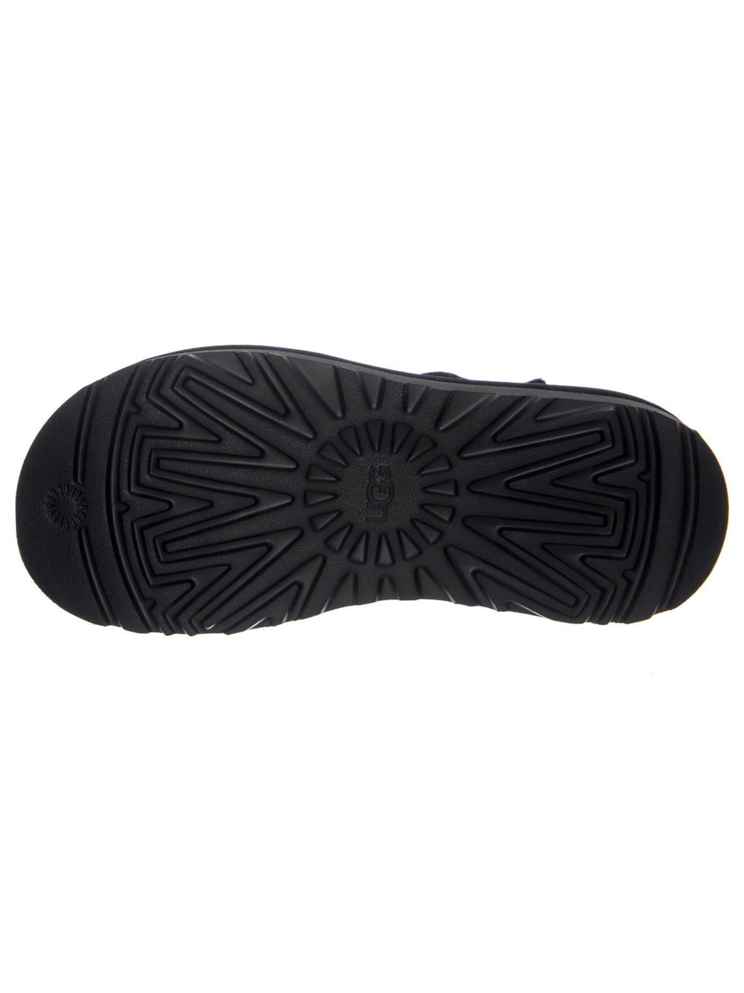 UGG Sandal 'Mount Hope Fleece Black Sandals' in Black
