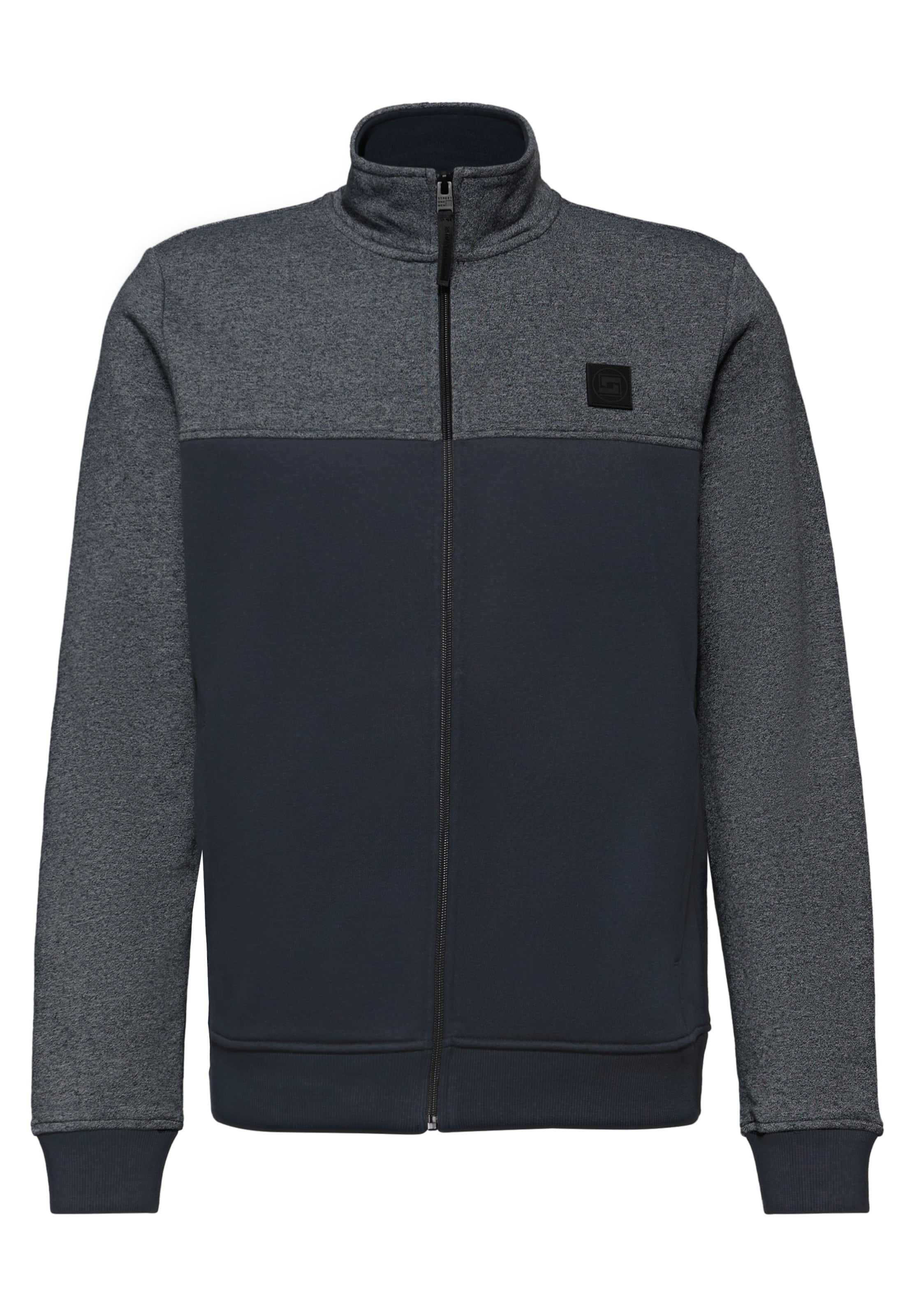 Street One MEN Zip-Up Hoodie in Blue: front