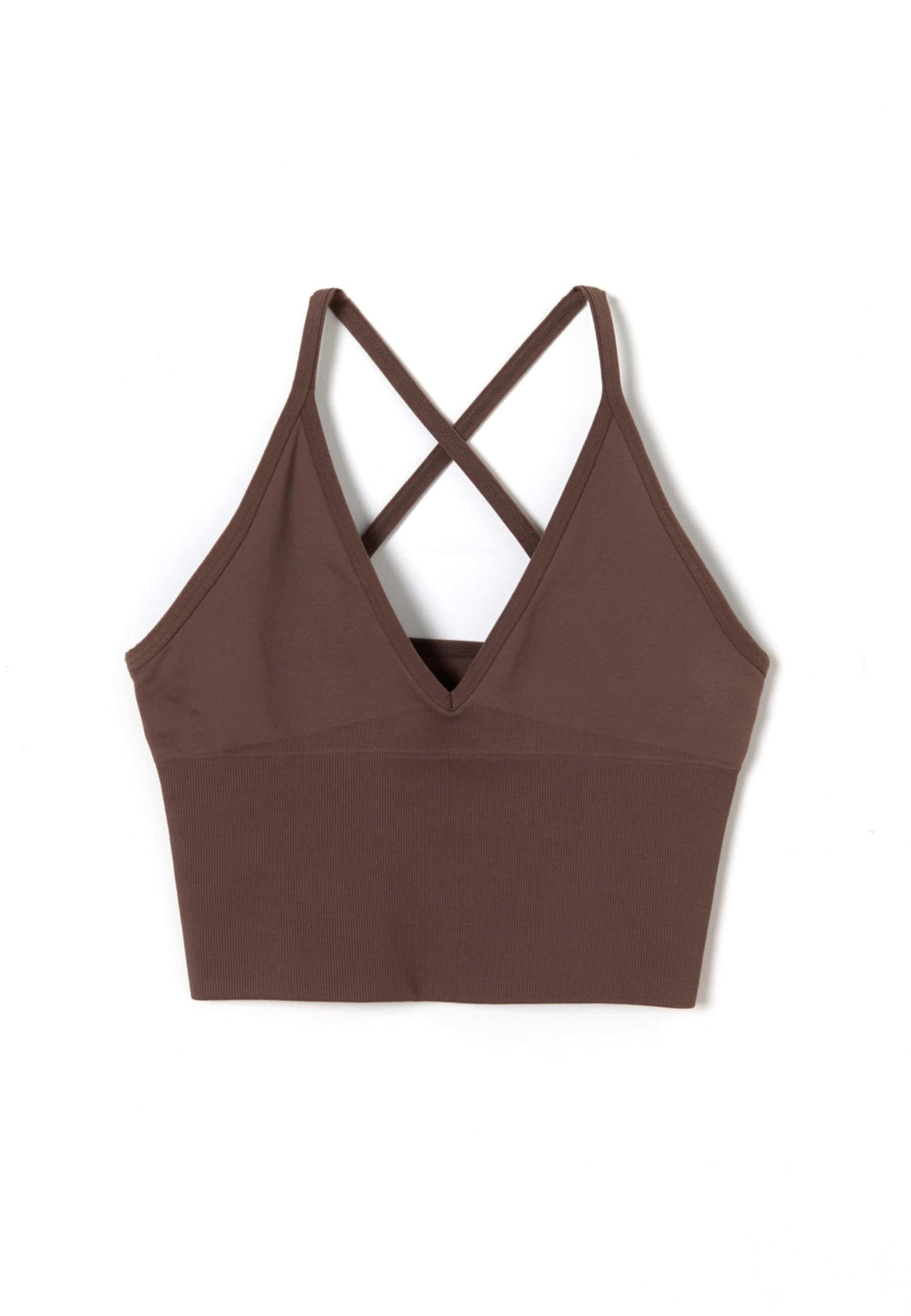 Bustier Soutien-gorge de sport Aim'n en marron : devant