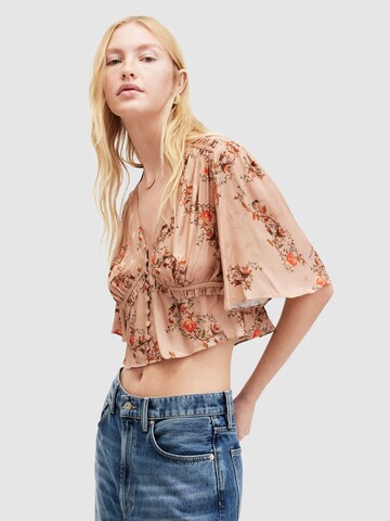 AllSaints Bluse 'TIAN' in Braun: Vorderseite