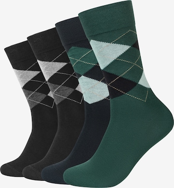 camano Socken 'Argyle' in Grün: Vorderseite