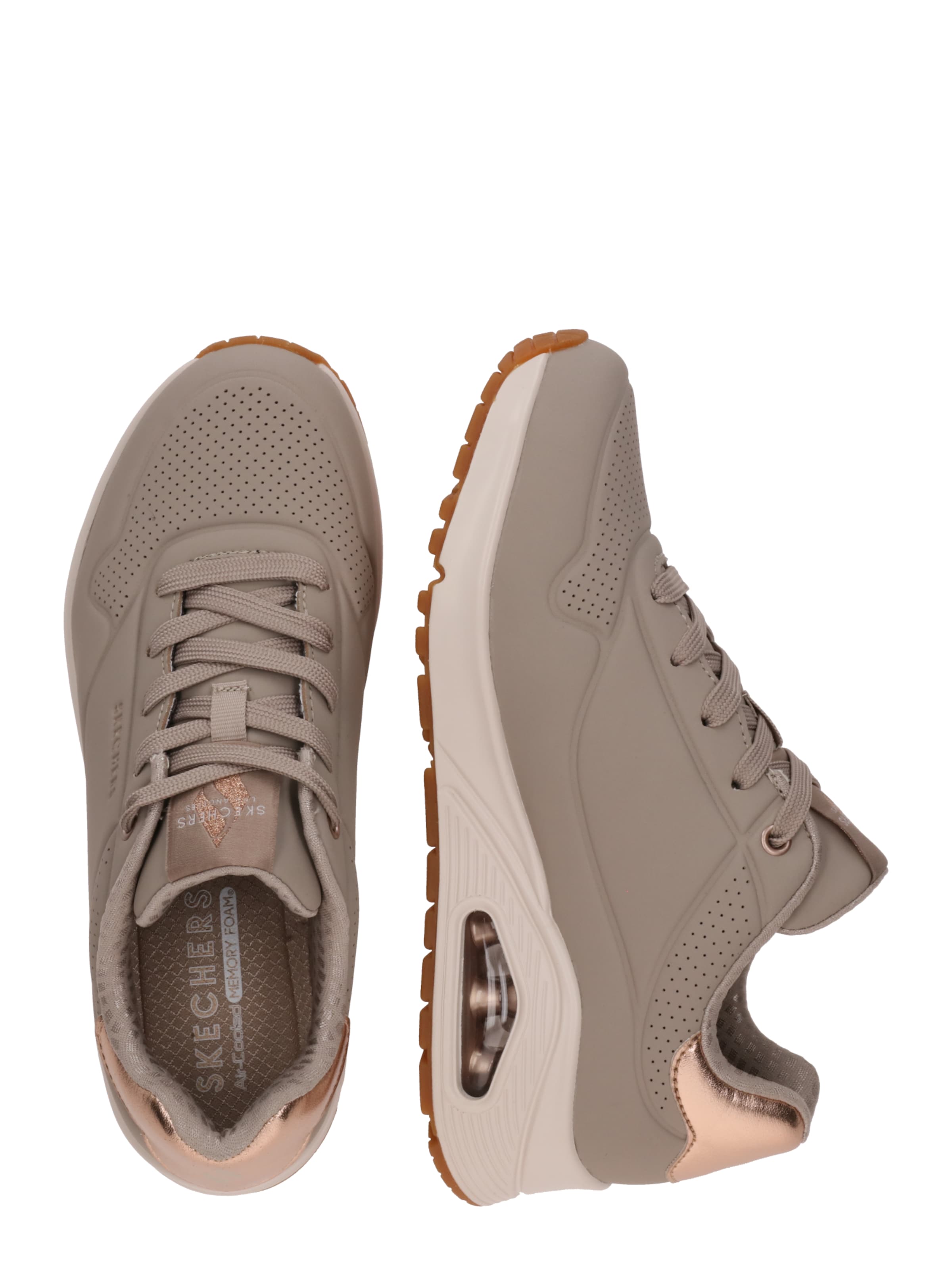 SKECHERS Nizke superge 'Uno - Golden Air' | siva barva