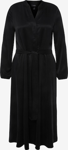 Robe-chemise Ulla Popken en noir : devant