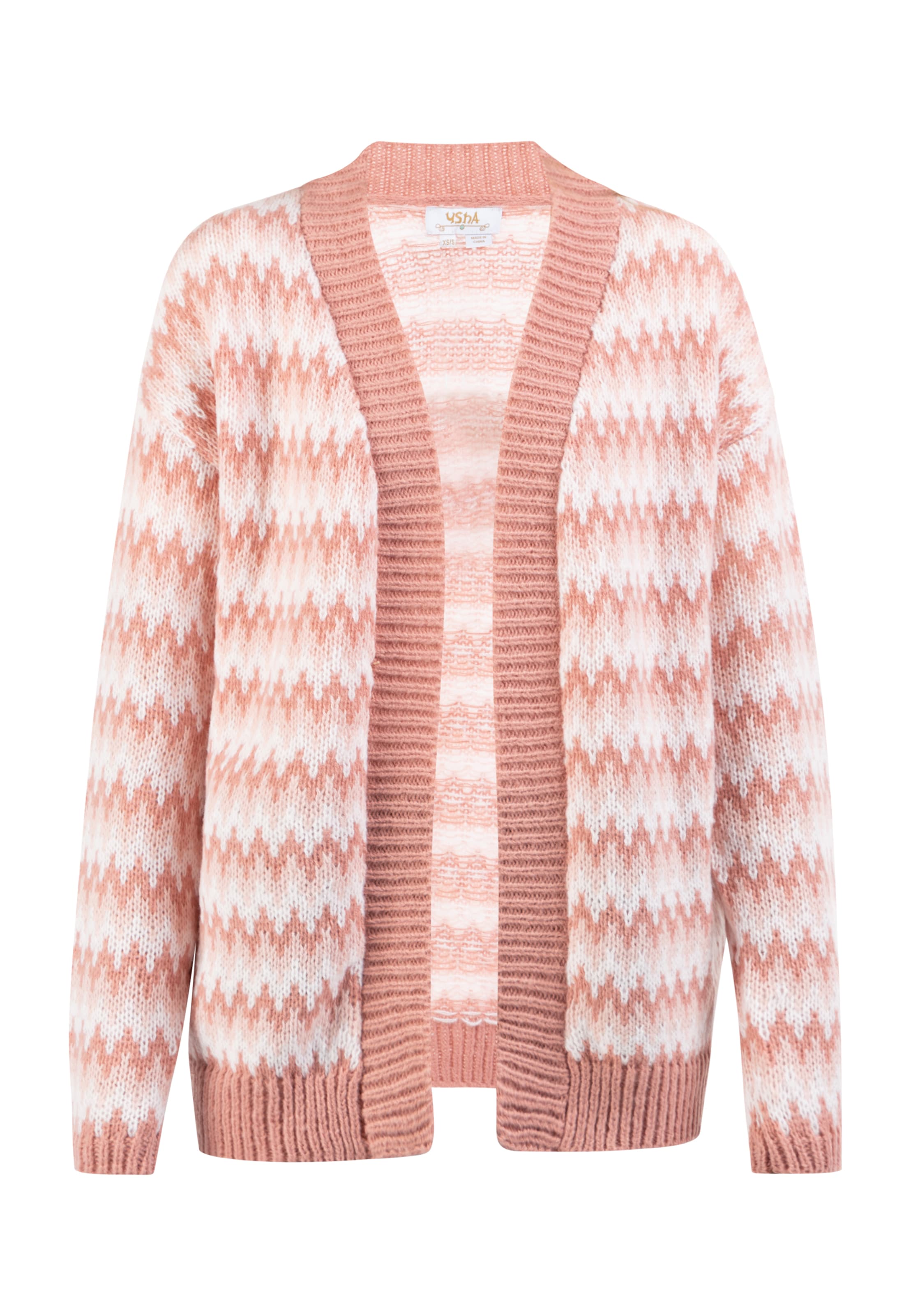 usha FESTIVAL Πλεκτή ζακέτα σε ροζ: μπροστά