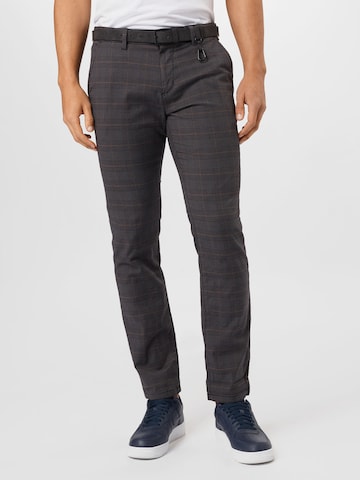 TOM TAILOR DENIM Regular Chino Pants in Grey: front