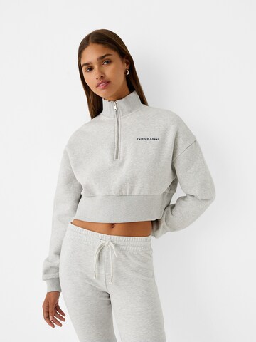 Bershka Sweatshirt in Grau: Vorderseite
