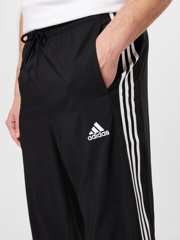 ADIDAS SPORTSWEAR Regular Workout Pants 'Aeroready Essentials Elastic Cuff 3-Stripes' in Black