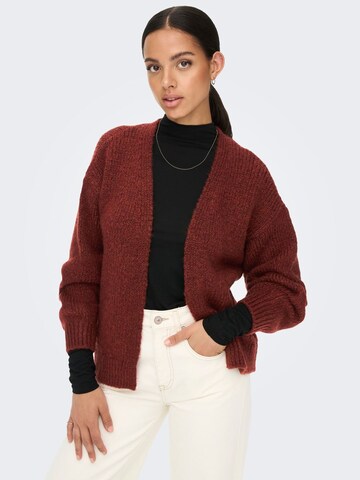 JDY Knit Cardigan 'Dinea' in Red