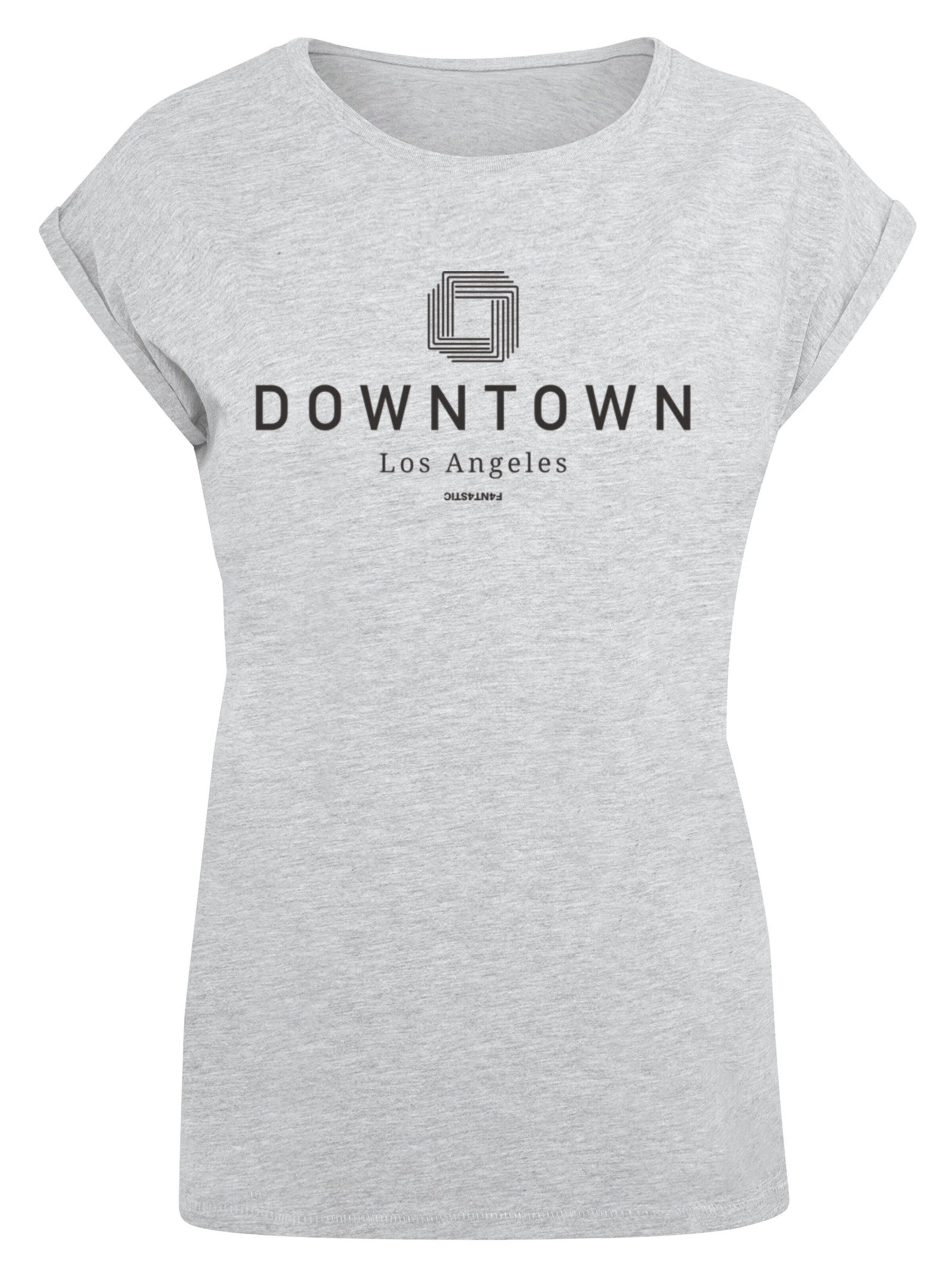 F4NT4STIC Shirt 'Downtown LA' in Grijs: voorkant