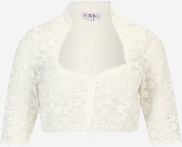 Blouse folklorique 'Gerda-Emma' MARJO en blanc : devant