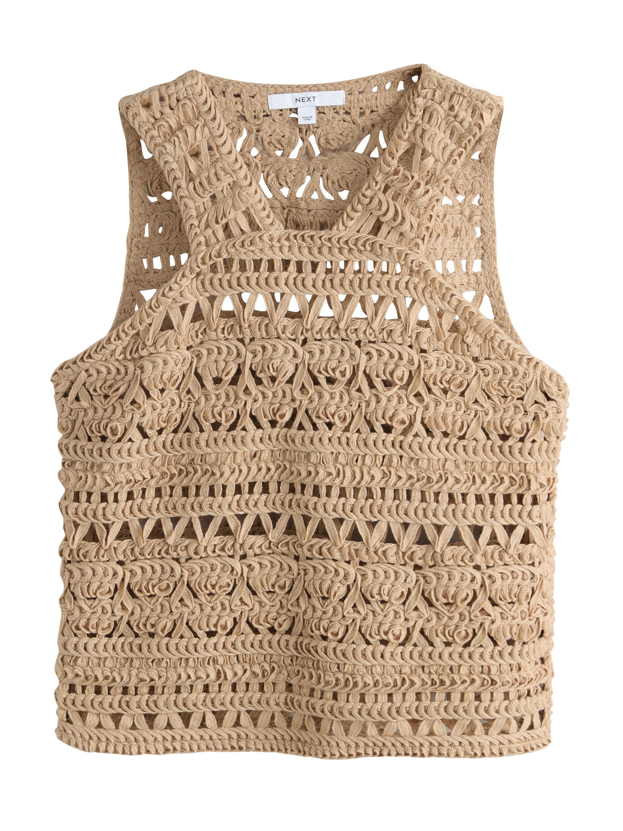 Next Stricktop in Beige: Vorderseite