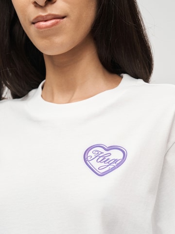 HUGO Tričko 'Vintage' – bílá