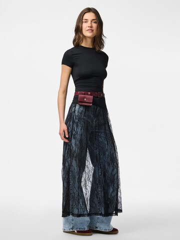 Jupe 'PCFrille' PIECES en noir