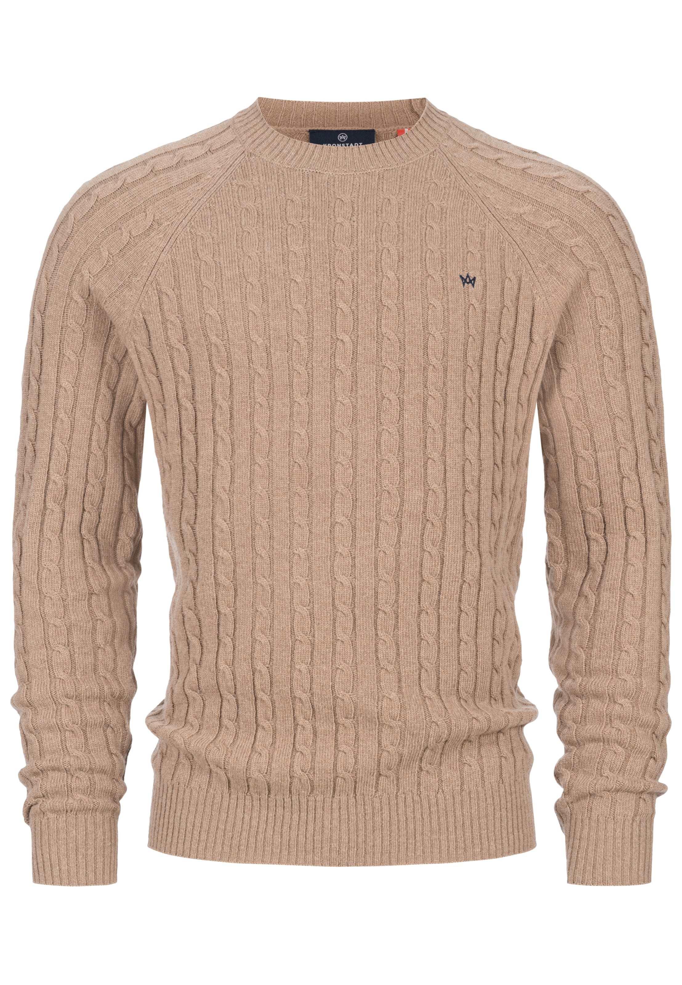 Kronstadt Pullover 'Flynn' in Braun: Vorderseite