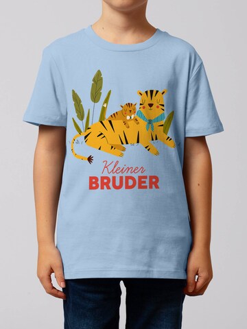 watabout.kids T-Shirt 'Tiger Kleiner Bruder' in Blau