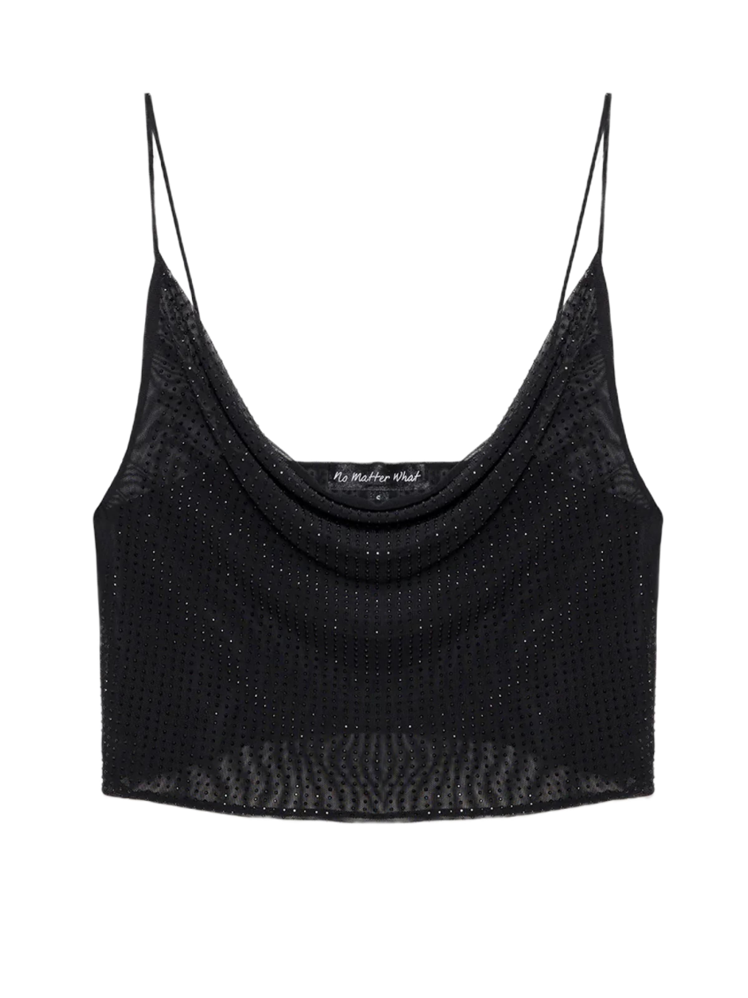 No Matter What Top in Zwart: voorkant