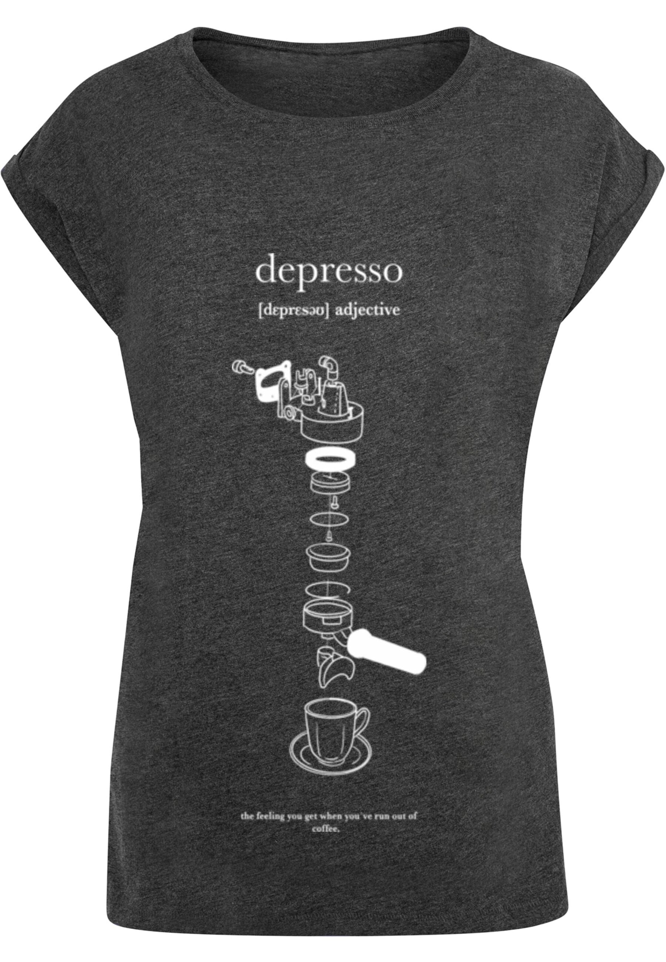 Maglietta 'Depresso' di Mister Tee in nero: frontale