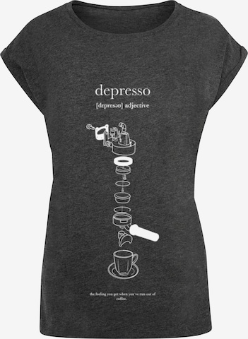 Mister Tee Póló 'Depresso' - fekete: elől