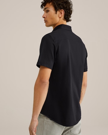 WE Fashion Slim Fit Hemd in Schwarz