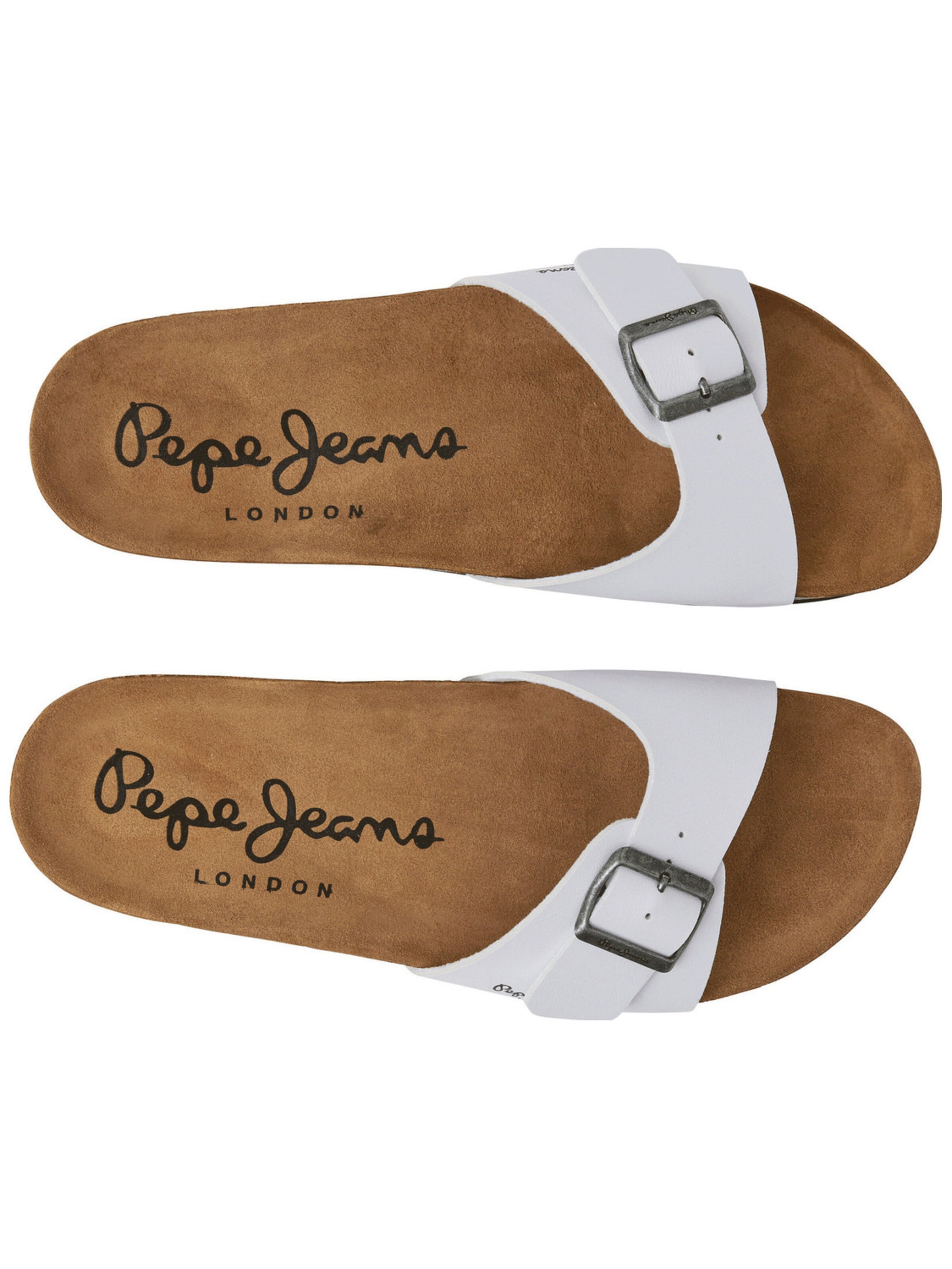 Pepe Jeans Pantolette 'Pepe Jeans Bio M Single Champion'‌‌‌‌‌‌ in Weiß