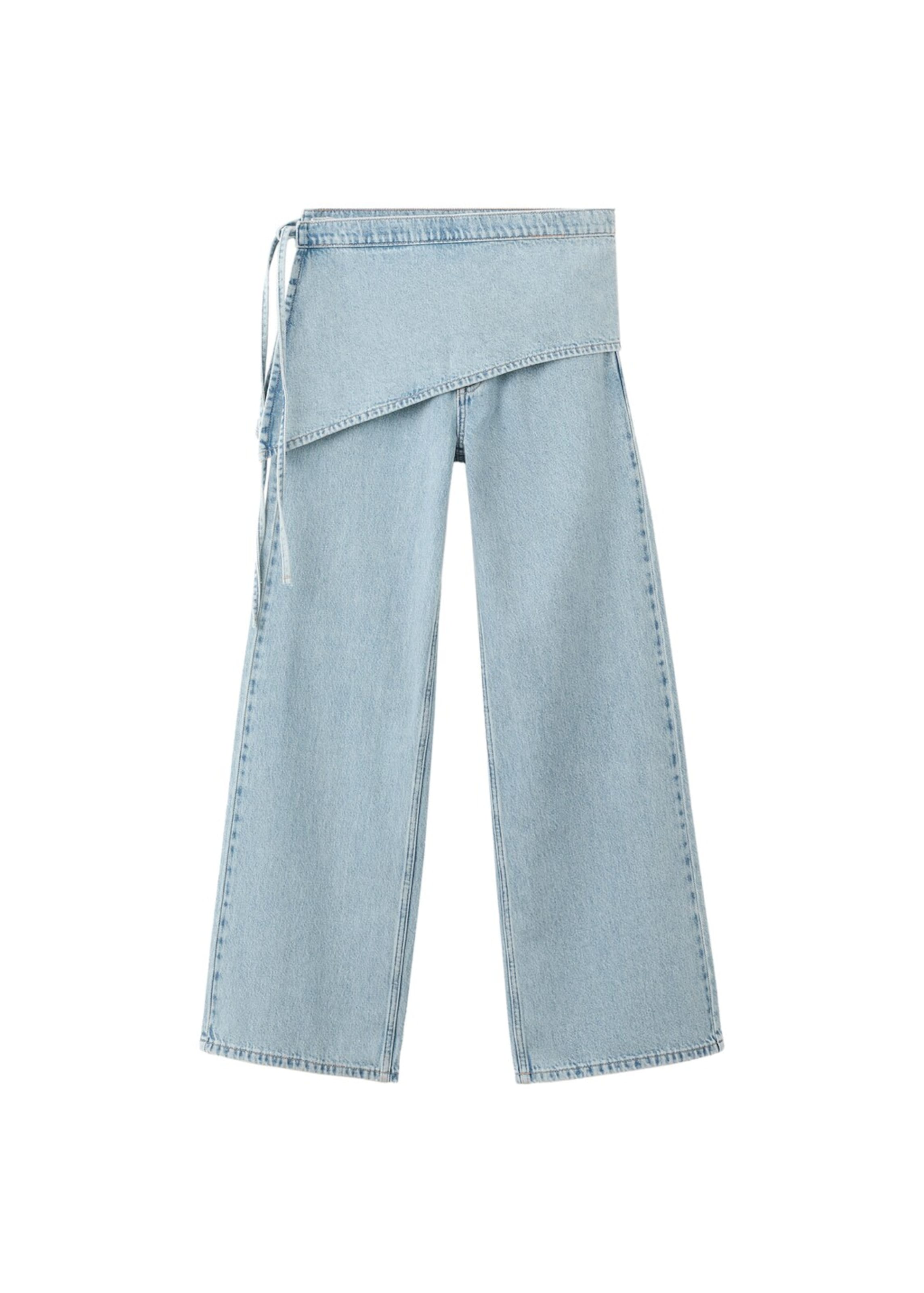 MANGO TEEN Wide Leg Jeans 'Scarf' in Blau: Vorderseite