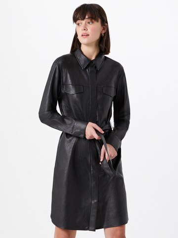 Robe-chemise 'Weloni' OPUS en noir : devant