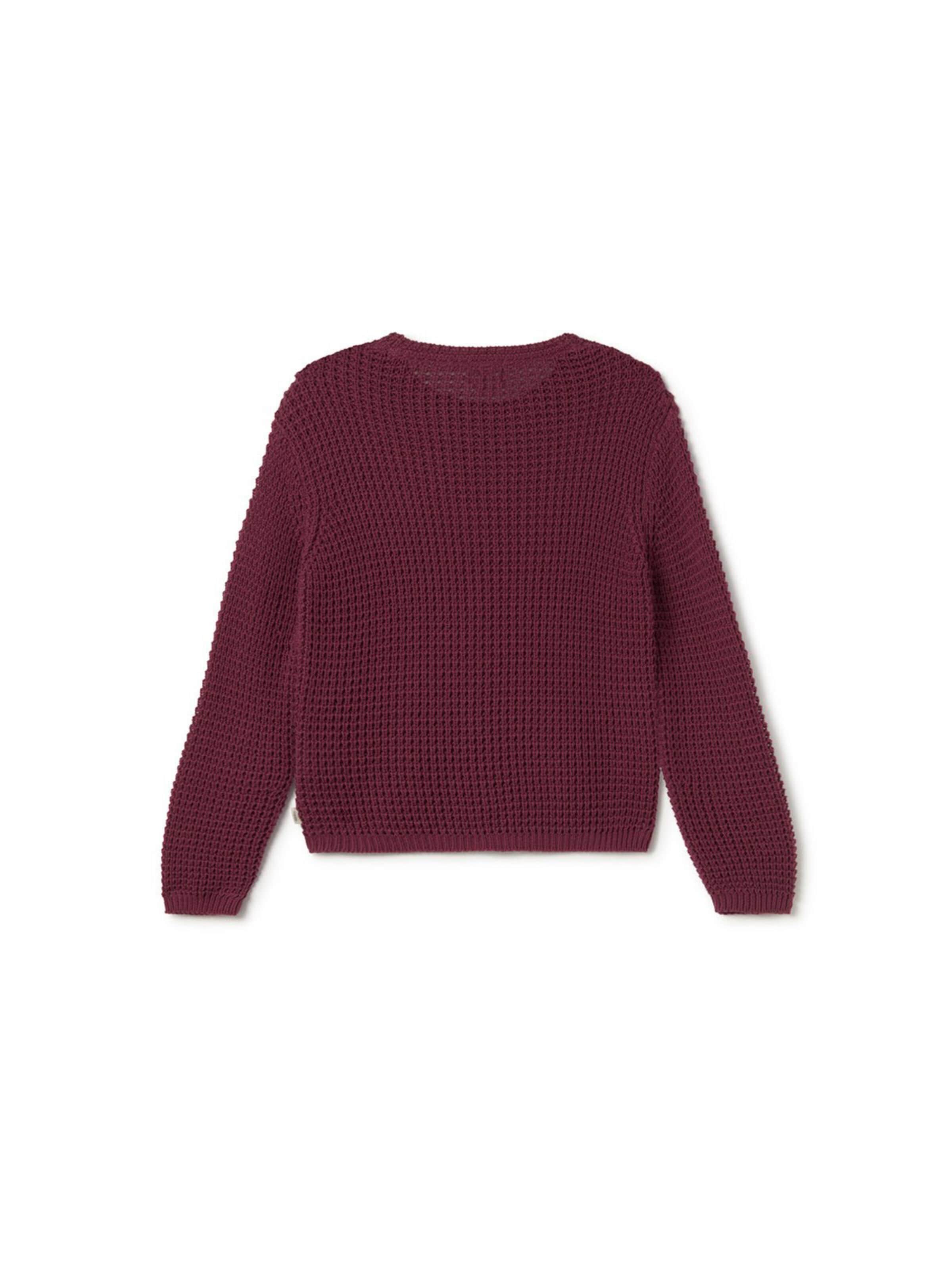 Twothirds Sweater 'Teresa - Dark Cranberry' in Red