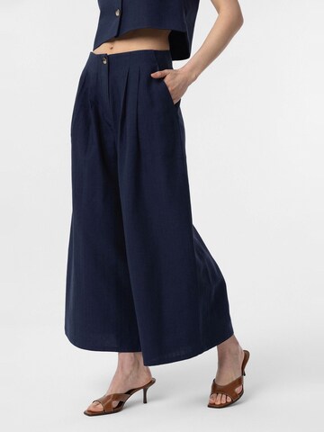 Wide leg Pantaloni con pieghe 'Caroline' di Antioch in blu: frontale