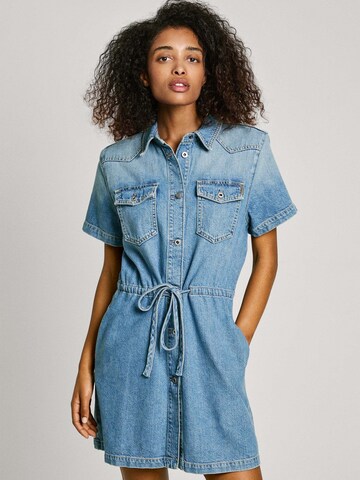 Pepe Jeans Blusenkleid 'CECILIA' in Blau: Vorderseite