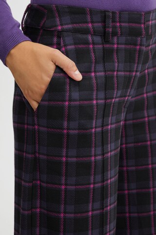 ICHI Wide leg Broek in Blauw