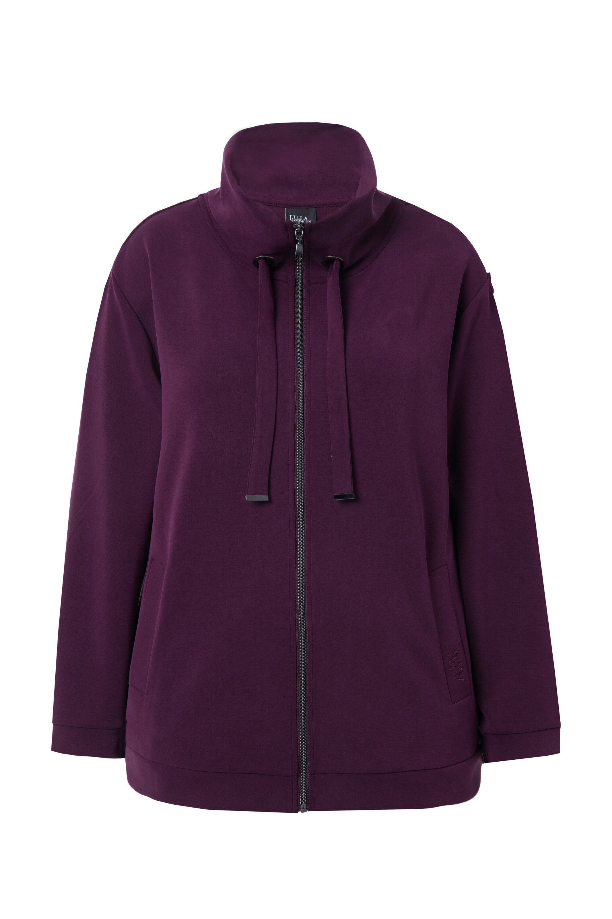 Veste de survêtement Ulla Popken en violet : devant