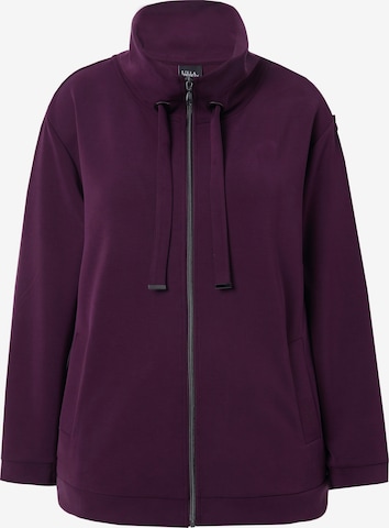 Veste de survêtement Ulla Popken en violet : devant