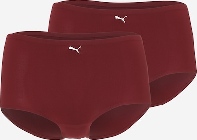 Kelnaitės paaukštintu liemeniu iš PUMA, spalva – rubinų raudona / balta, Prekių apžvalga