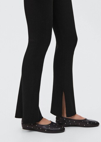 MANGO TEEN Flared Pants 'Sweatp' in Black