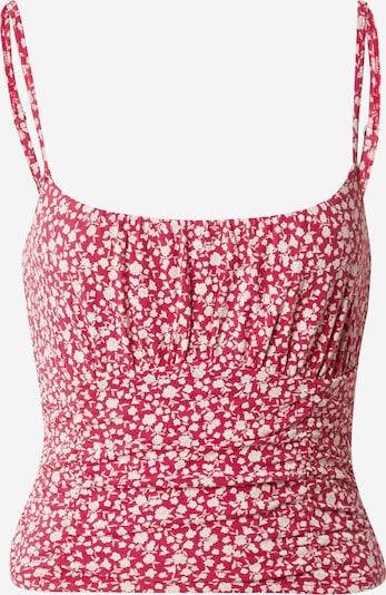 HOLLISTER Top | pesek / rdeča / bela barva, Prikaz izdelka