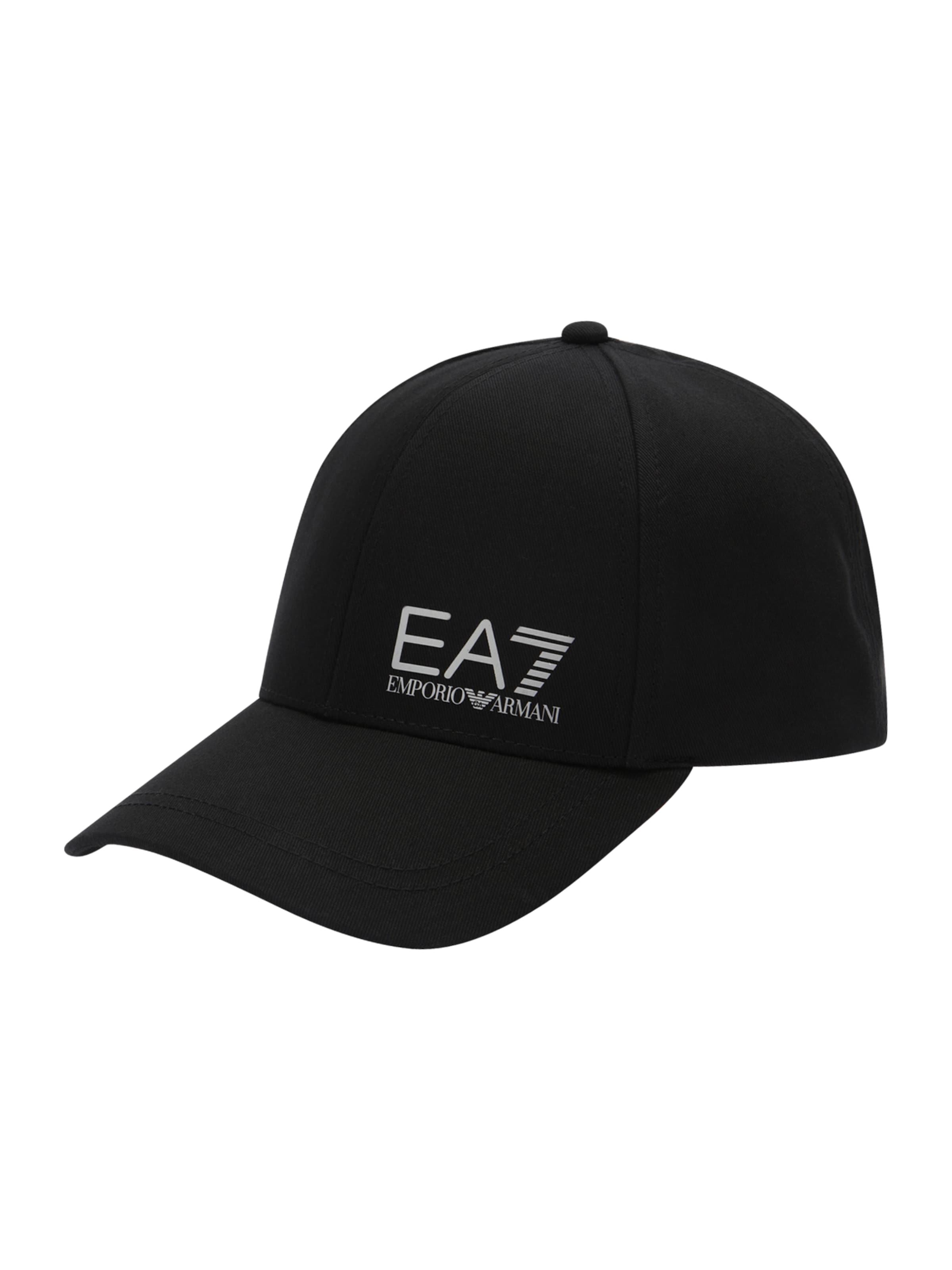 Cappello da baseball di EA7 Emporio Armani in nero: frontale