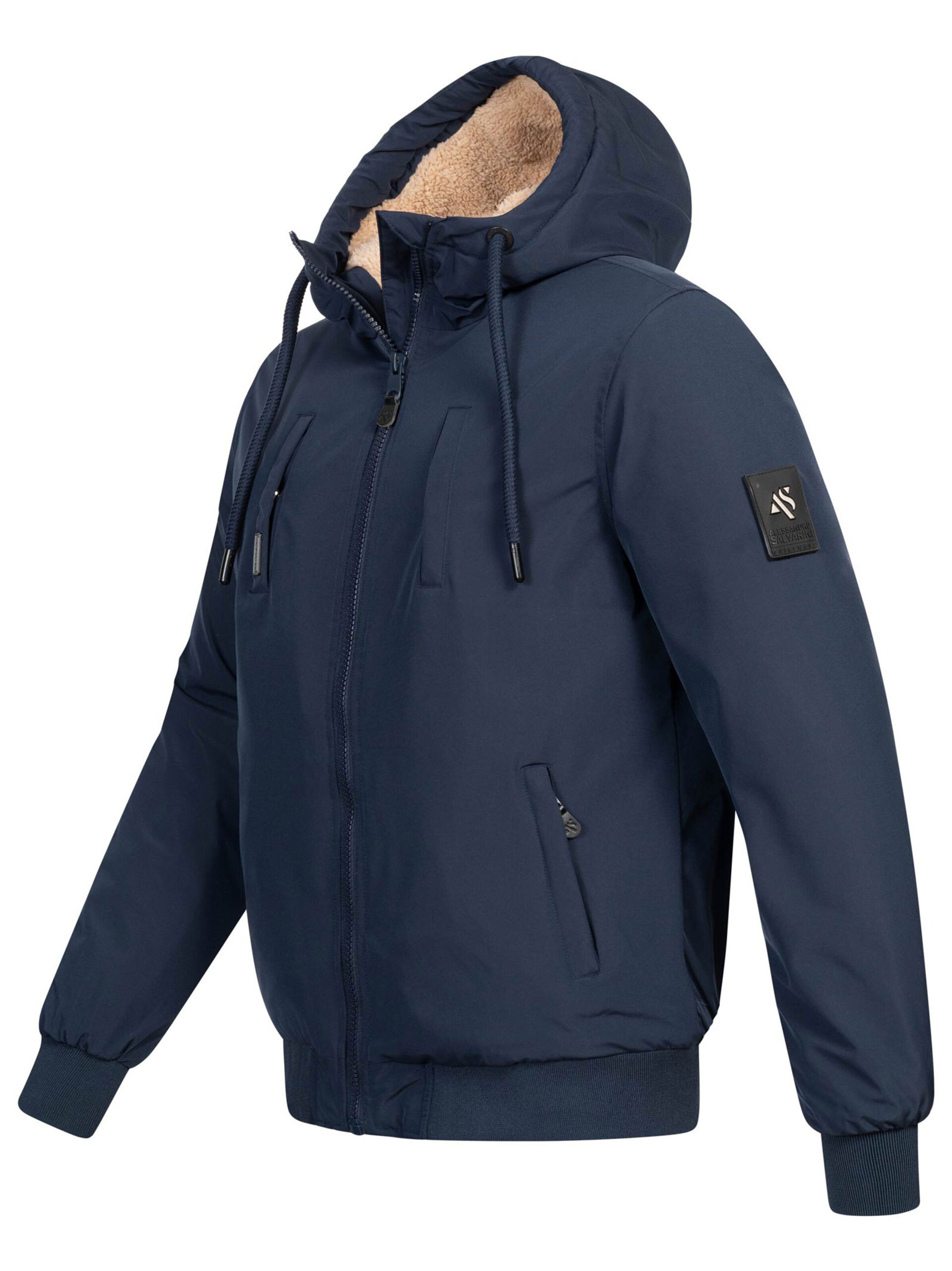 Alessandro Salvarini Winter Jacket 'AS431' in Blue